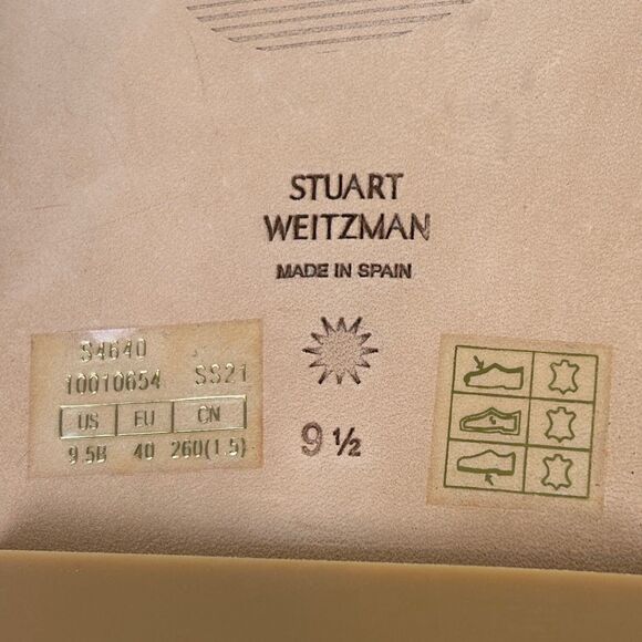 STUART WEITZMAN Kora Ankle Lace Up Strappy Gladiator Sandals Tan Leather Sz 9.5 - Picture 10 of 11